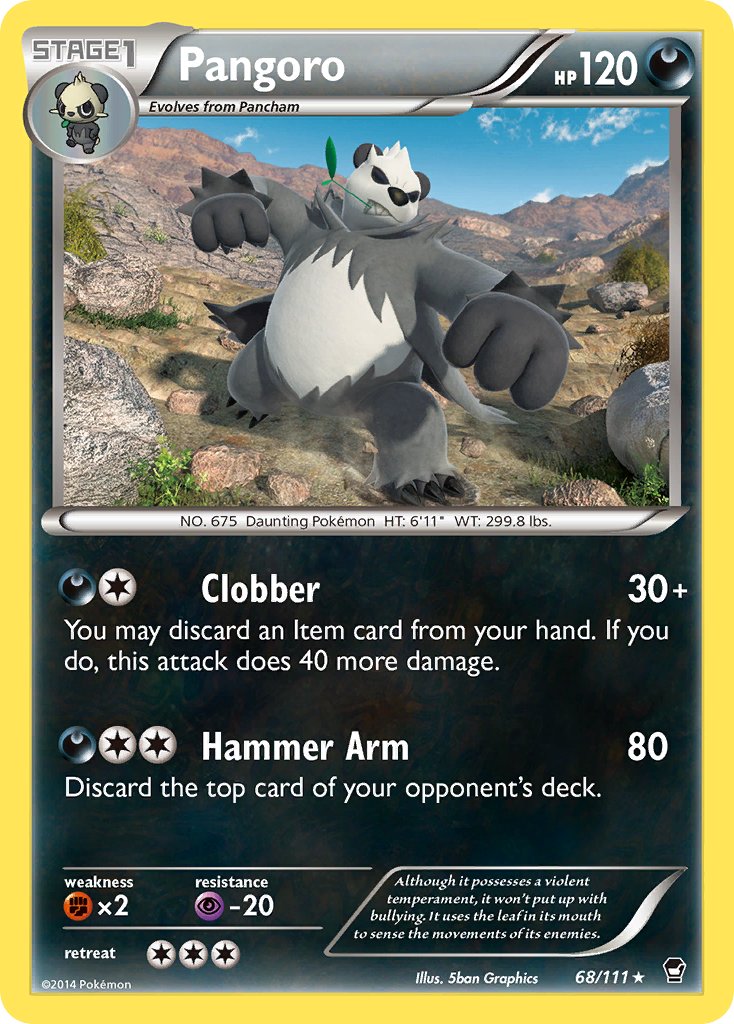 Pangoro (68/111) (Theme Deck Exclusive) [XY: Furious Fists] | Event Horizon Hobbies CA