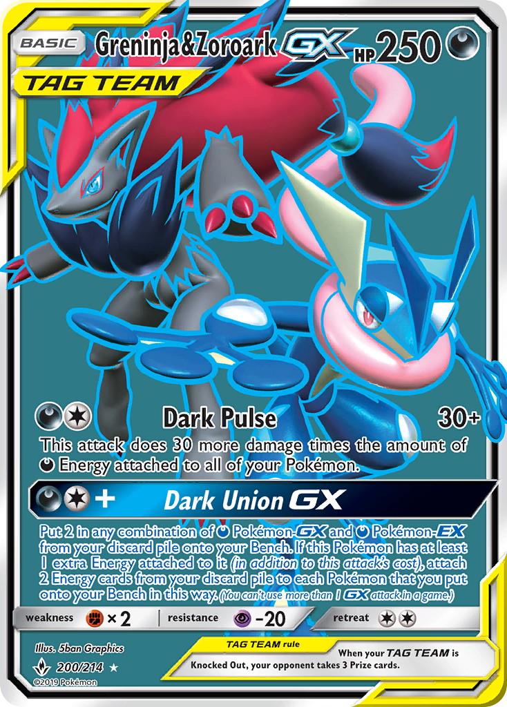 Greninja & Zoroark GX (200/214) [Sun & Moon: Unbroken Bonds] | Event Horizon Hobbies CA