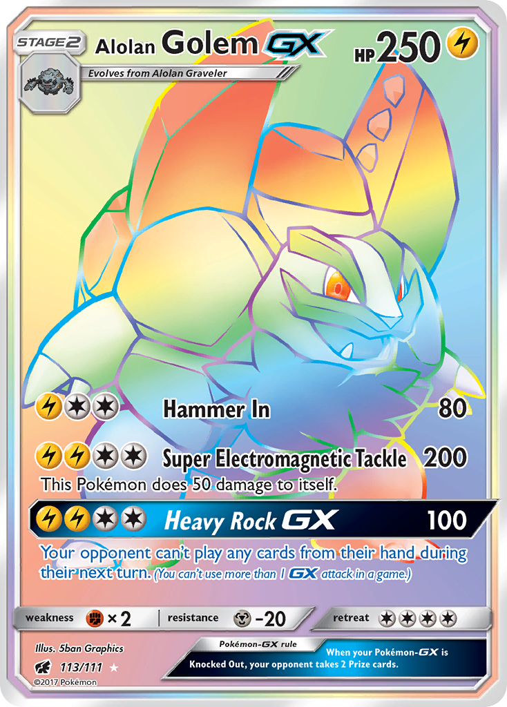 Alolan Golem GX (113/111) [Sun & Moon: Crimson Invasion] | Event Horizon Hobbies CA