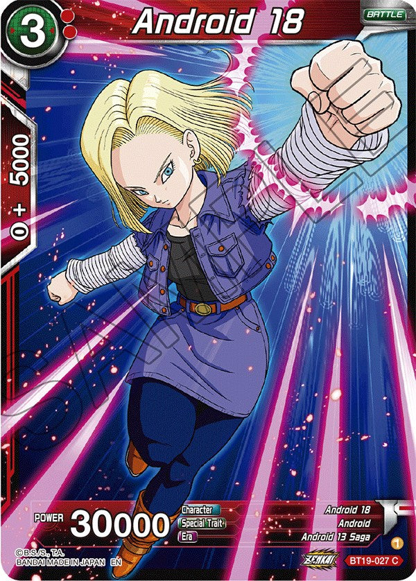 Android 18 (BT19-027) [Fighter's Ambition] | Event Horizon Hobbies CA