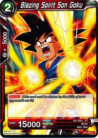 Blazing Spirit Son Goku (BT4-005) [Colossal Warfare] | Event Horizon Hobbies CA