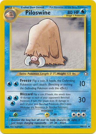 Piloswine (44/111) [Neo Genesis Unlimited] | Event Horizon Hobbies CA