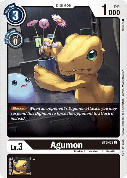 Agumon [ST5-03] (Official Tournament Pack Vol.3) [Starter Deck: Machine Black Promos] | Event Horizon Hobbies CA