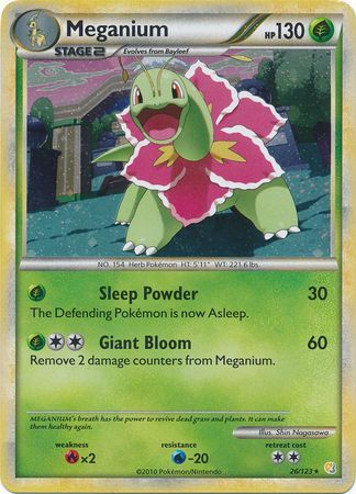 Meganium (26/123) (Cracked Ice Holo) [HeartGold & SoulSilver: Base Set] | Event Horizon Hobbies CA