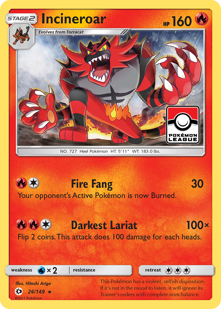 Incineroar (26/149) [Sun & Moon: Base Set] | Event Horizon Hobbies CA