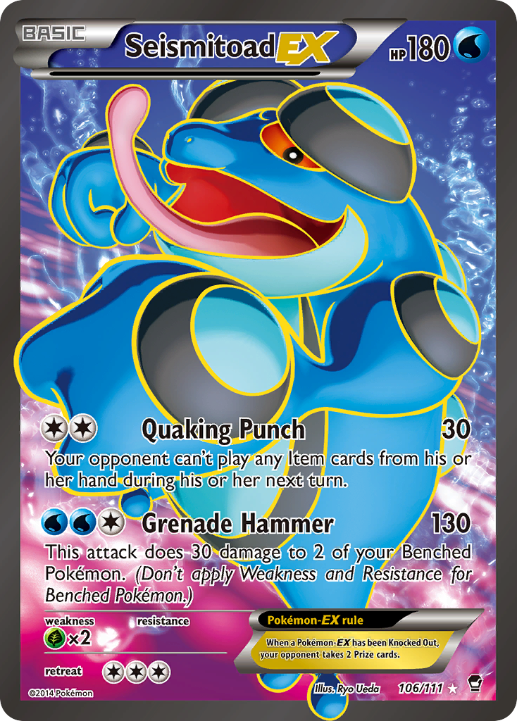 Seismitoad EX (106/111) [XY: Furious Fists] | Event Horizon Hobbies CA