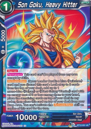 Son Goku, Heavy Hitter (BT12-031) [Vicious Rejuvenation] | Event Horizon Hobbies CA