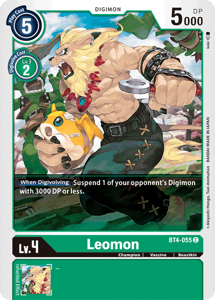 Leomon [BT4-055] [Great Legend] | Event Horizon Hobbies CA