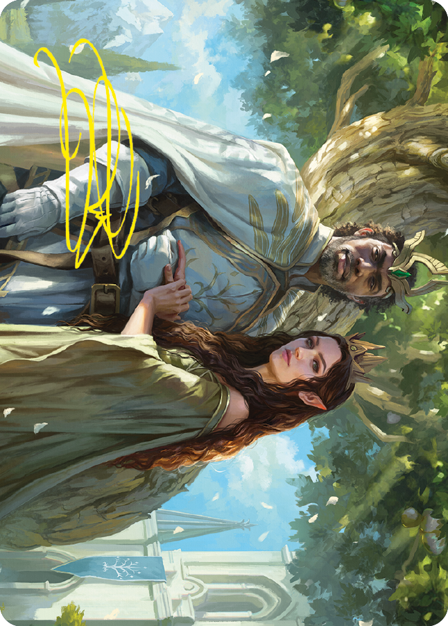 Aragorn and Arwen, Wed Art Card (Gold-Stamped Signature) [The Lord of the Rings: Tales of Middle-earth Art Series] | Event Horizon Hobbies CA