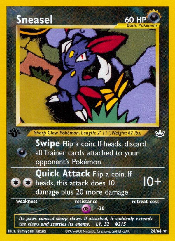 Sneasel (24/64) [Neo Revelation 1st Edition] | Event Horizon Hobbies CA