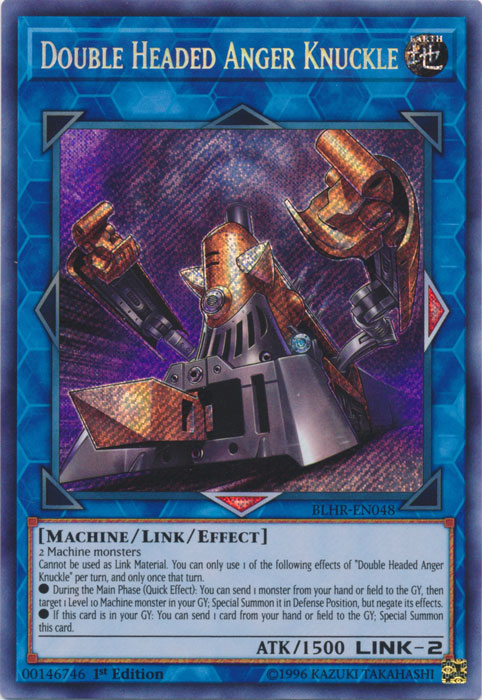 Double Headed Anger Knuckle [BLHR-EN048] Secret Rare | Event Horizon Hobbies CA