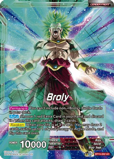 Broly // SS Broly, Demon's Second Coming (BT15-002) [Saiyan Showdown Prerelease Promos] | Event Horizon Hobbies CA