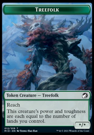 Treefolk Token [Innistrad: Midnight Hunt Tokens] | Event Horizon Hobbies CA