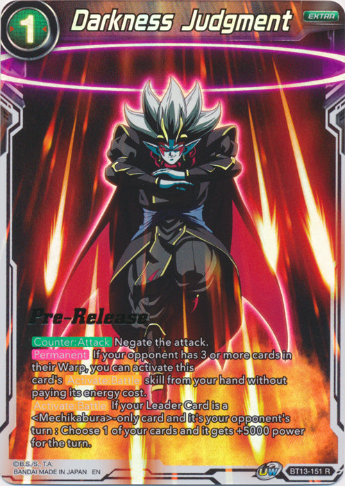 Darkness Judgment (BT13-151) [Supreme Rivalry Prerelease Promos] | Event Horizon Hobbies CA