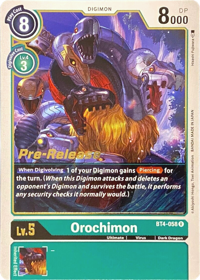 Orochimon [BT4-058] [Great Legend Pre-Release Promos] | Event Horizon Hobbies CA