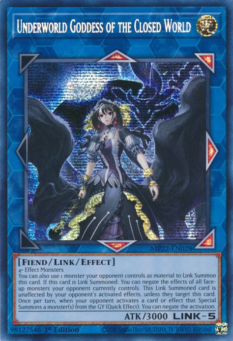 Underworld Goddess of the Closed World [MP22-EN028] Prismatic Secret Rare | Event Horizon Hobbies CA