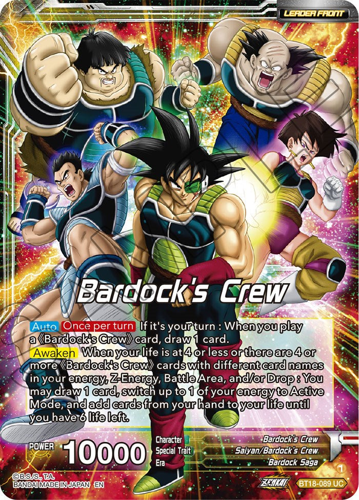 Bardock's Crew // Bardock, Inherited Will (BT18-089) [Dawn of the Z-Legends Prerelease Promos] | Event Horizon Hobbies CA