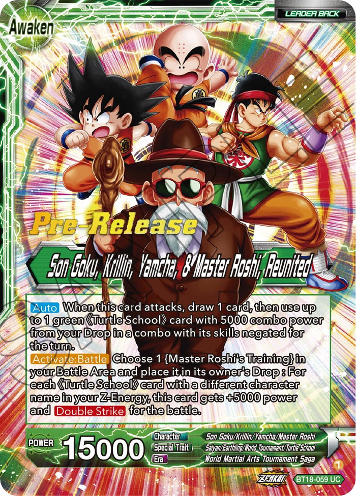 Master Roshi // Son Goku, Krillin, Yamcha, & Master Roshi, Reunited (BT18-059) [Dawn of the Z-Legends Prerelease Promos] | Event Horizon Hobbies CA