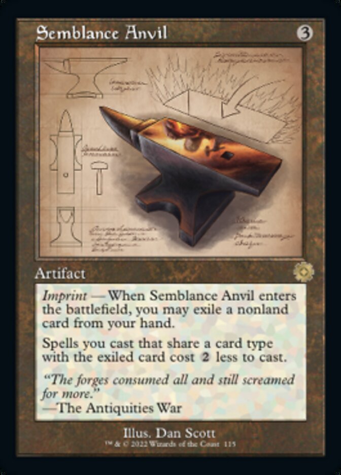 Semblance Anvil (Retro Schematic) [The Brothers' War Retro Artifacts]