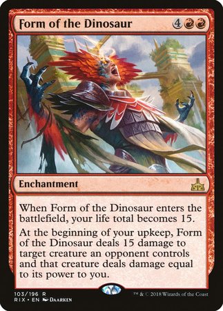 Form of the Dinosaur [Rivals of Ixalan] | Event Horizon Hobbies CA