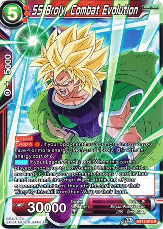 SS Broly, Combat Evolution (BT11-015) [Vermilion Bloodline 2nd Edition] | Event Horizon Hobbies CA