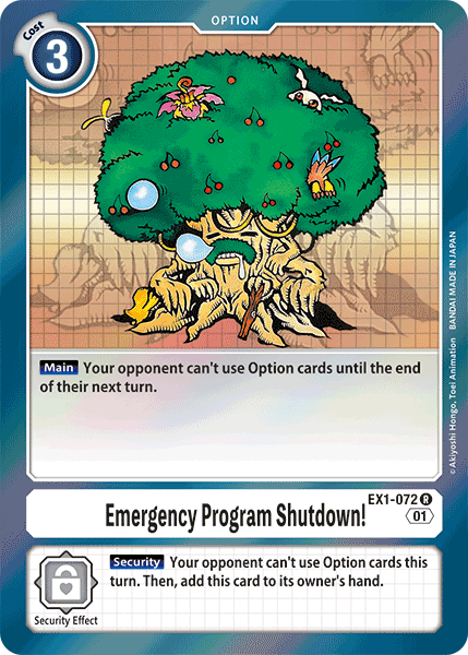 Emergency Program Shutdown! [EX1-072] [Classic Collection] | Event Horizon Hobbies CA