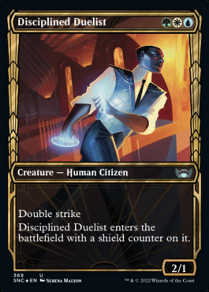 Disciplined Duelist (Showcase Golden Age Gilded Foil) [Streets of New Capenna] | Event Horizon Hobbies CA