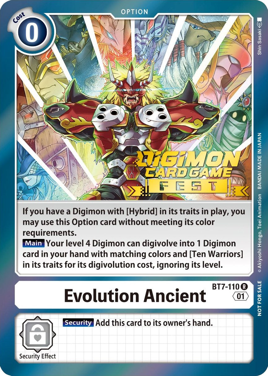 Evolution Ancient [BT7-110] (Digimon Card Game Fest 2022) [Next Adventure Promos] | Event Horizon Hobbies CA