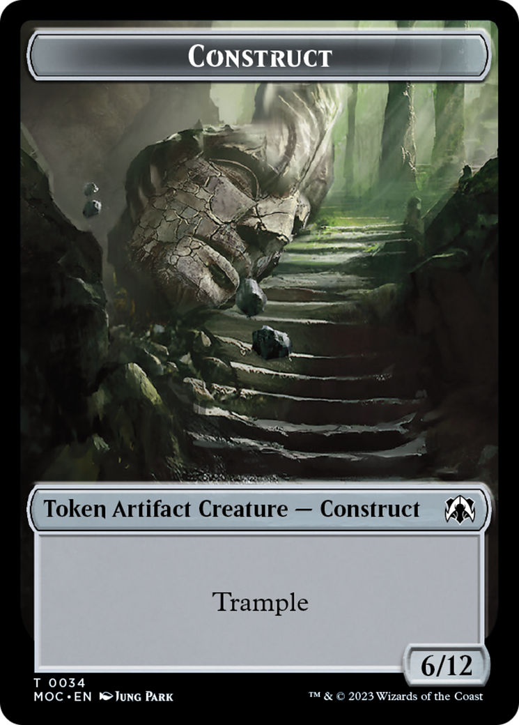 Phyrexian Golem // Construct Double-Sided Token [March of the Machine Commander Tokens] | Event Horizon Hobbies CA