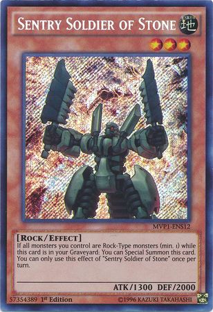 Sentry Soldier of Stone [MVP1-ENS12] Secret Rare | Event Horizon Hobbies CA