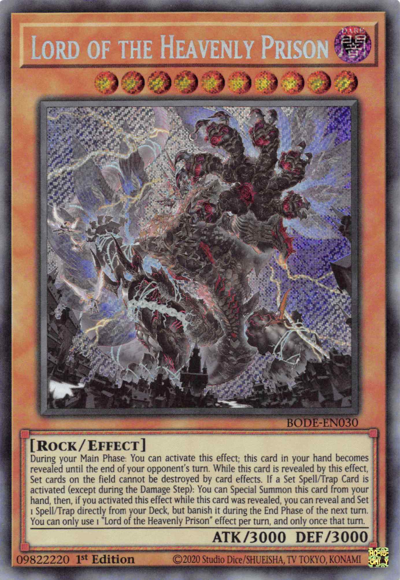 Lord of the Heavenly Prison [BODE-EN030] Secret Rare | Event Horizon Hobbies CA