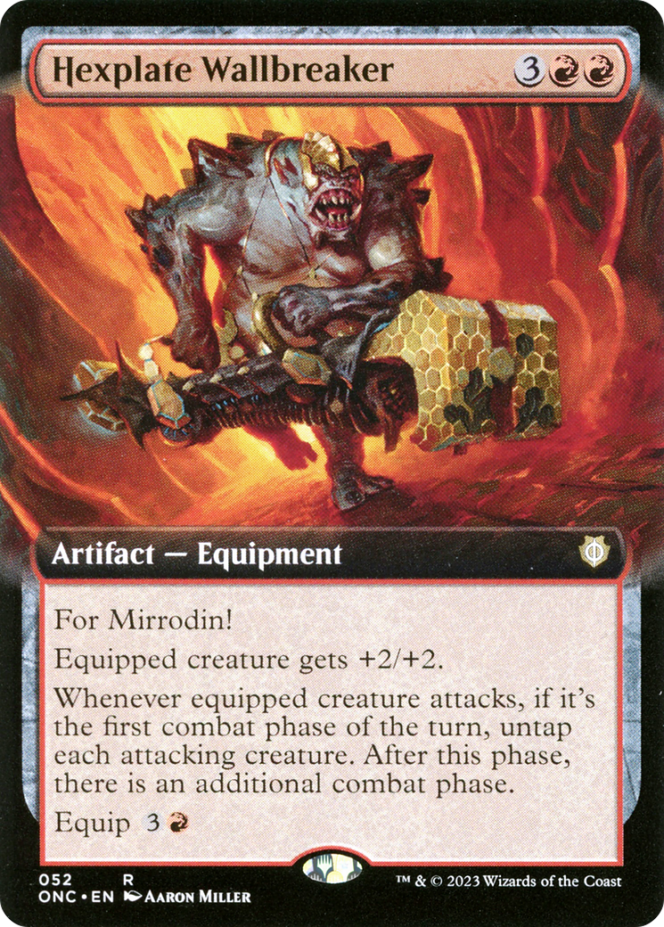 Hexplate Wallbreaker (Extended Art) [Phyrexia: All Will Be One Commander] | Event Horizon Hobbies CA