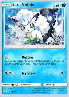 Alolan Vulpix (21/145) (Ice Path FTW - Zachary Bokhari) [World Championships 2017] | Event Horizon Hobbies CA