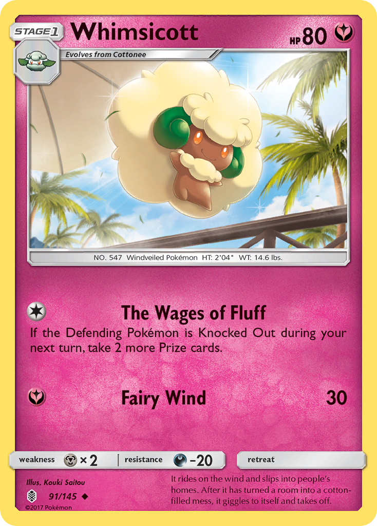 Whimsicott (91/145) [Sun & Moon: Guardians Rising] | Event Horizon Hobbies CA