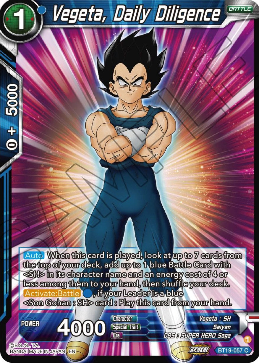 Vegeta, Daily Diligence (BT19-057) [Fighter's Ambition] | Event Horizon Hobbies CA