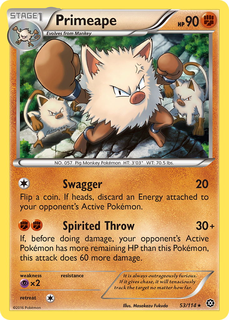 Primeape (53/114) [XY: Steam Siege] | Event Horizon Hobbies CA