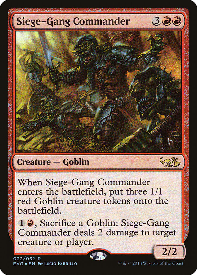 Siege-Gang Commander (Elves vs. Goblins) [Duel Decks Anthology] | Event Horizon Hobbies CA