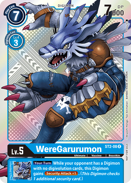 WereGarurumon [ST2-08] (Tournament Pack 2) [Starter Deck: Cocytus Blue Promos] | Event Horizon Hobbies CA