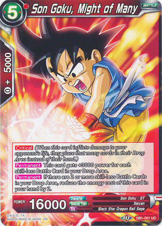 Son Goku, Might of Many (DB1-001) [Dragon Brawl] | Event Horizon Hobbies CA