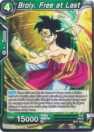 Broly, Free at Last (DB1-052) [Dragon Brawl] | Event Horizon Hobbies CA