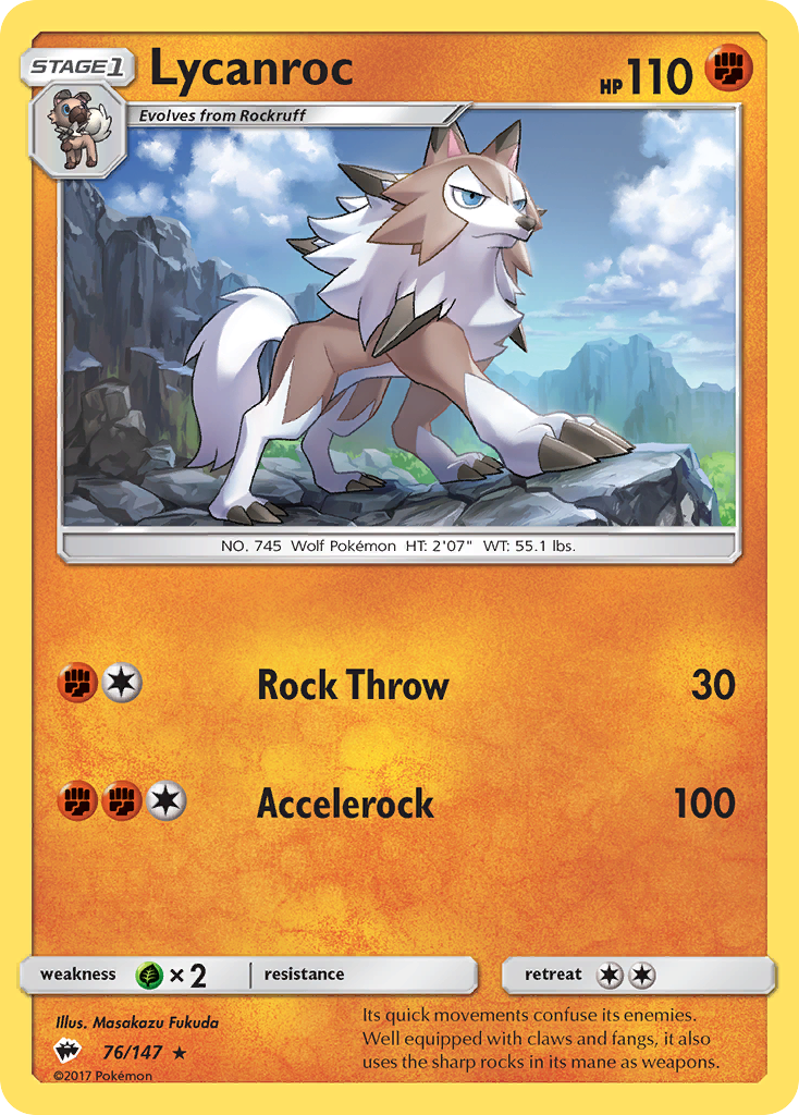 Lycanroc (76/147) [Sun & Moon: Burning Shadows] | Event Horizon Hobbies CA