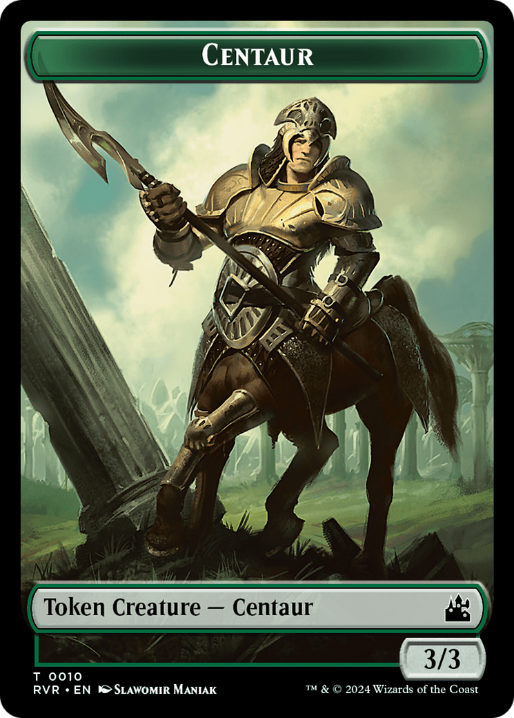 Spirit (0018) // Centaur Double-Sided Token [Ravnica Remastered Tokens] | Event Horizon Hobbies CA