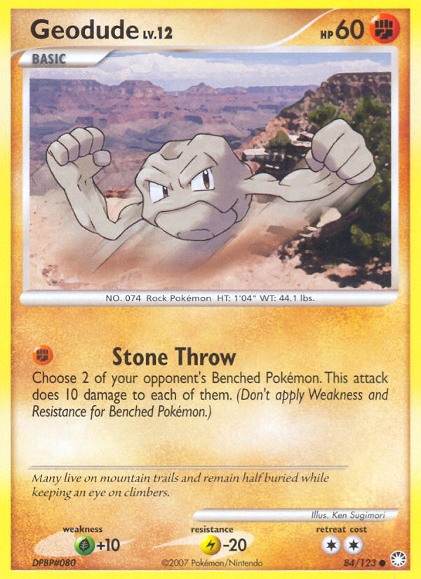 Geodude (84/123) [Diamond & Pearl: Mysterious Treasures] | Event Horizon Hobbies CA