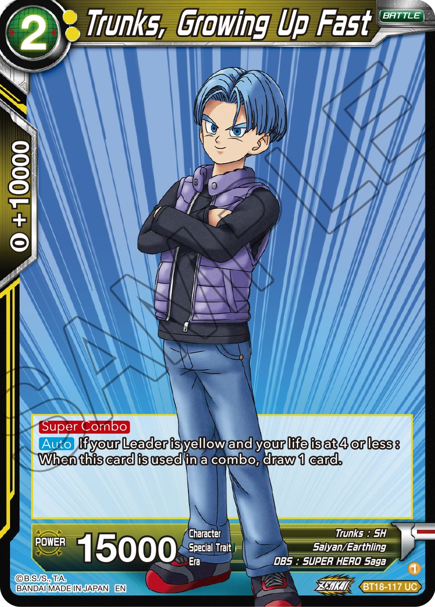 Trunks, Growing Up Fast (BT18-117) [Dawn of the Z-Legends] | Event Horizon Hobbies CA