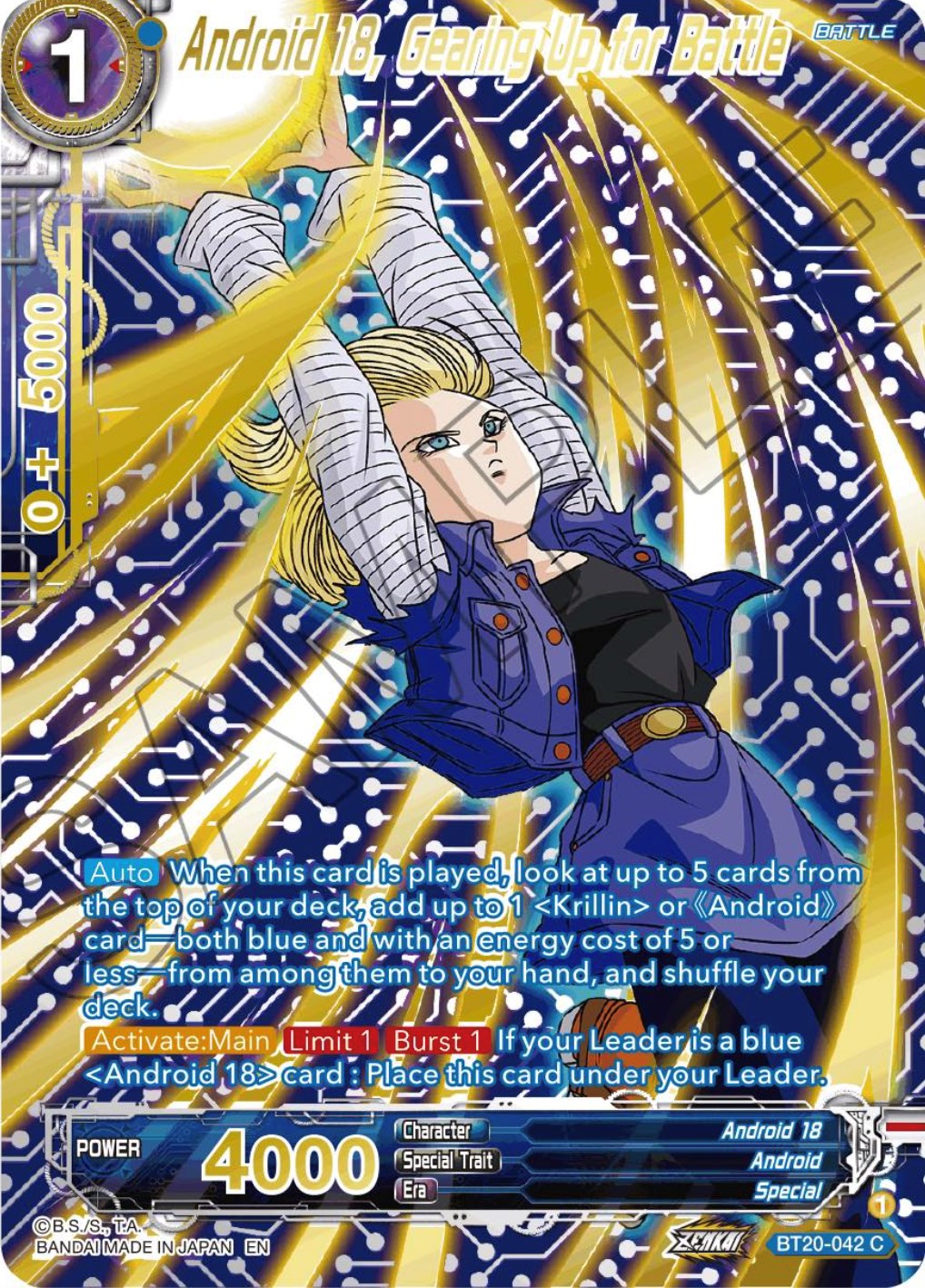 Android 18, Gearing Up for Battle (Gold-Stamped) (BT20-042) [Power Absorbed] | Event Horizon Hobbies CA