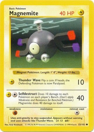 Magnemite (53/102) [Base Set Shadowless Unlimited] | Event Horizon Hobbies CA