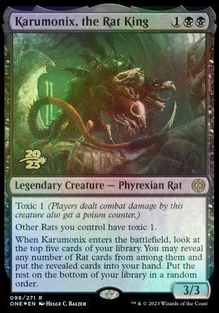 Karumonix, the Rat King [Phyrexia: All Will Be One Prerelease Promos] | Event Horizon Hobbies CA