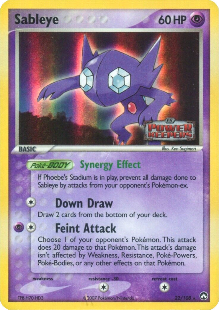 Sableye (22/108) (Stamped) [EX: Power Keepers] | Event Horizon Hobbies CA