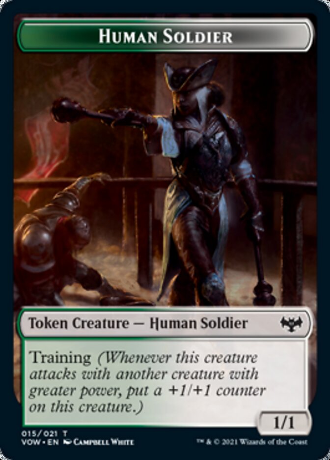 Human (001) // Human Soldier Double-sided Token [Innistrad: Crimson Vow Tokens] | Event Horizon Hobbies CA