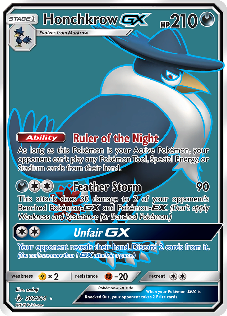 Honchkrow GX (202/214) [Sun & Moon: Unbroken Bonds] | Event Horizon Hobbies CA